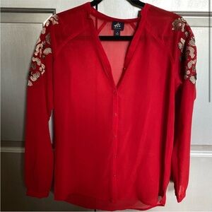 Beaded embroidered blouse